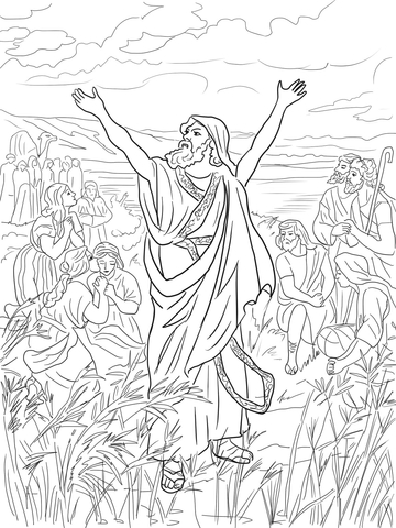 Ezra The Priest Thanks God For His Help Coloring Page